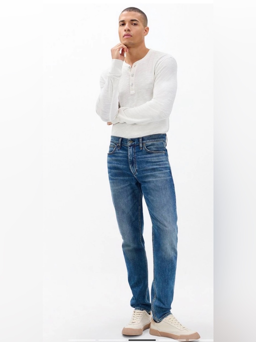 rag & bone Men's Standard Issue Button Fly Slim Straight Jeans Fit 3 Size 31